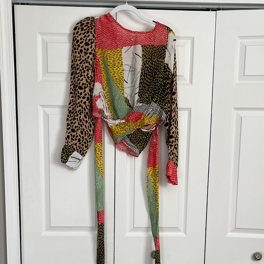 Multicolor Patterned Women's Top